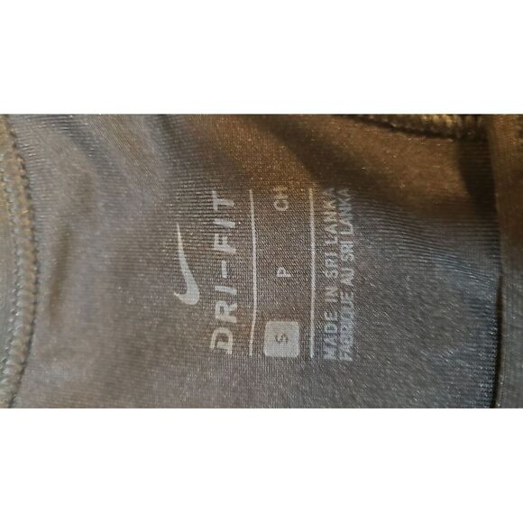 Nike Sports Bra Womens Small Dri-Fit  Black Gold Swoosh Criss Cross Back Workout - Picture 5 of 12